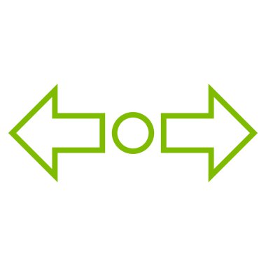 Okları yatay kontur vektör simgesini genişletin