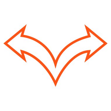 Sol birleşim ok sağ kontur vektör simgesi