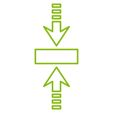 Basınç dikey anahat vektör simgesi