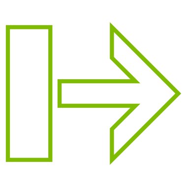 Çekme oku şu kontur vektör simgesi