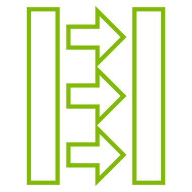 Basınç yatay ince çizgi vektör simgesi