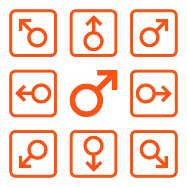 Yön düz kare vektör simgesi