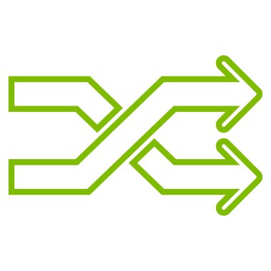 Okları yatay kontur vektör simge mix