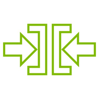 Basınç yatay anahat vektör simgesi