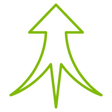 Kontur vektör simge yukarı ok birleştirme