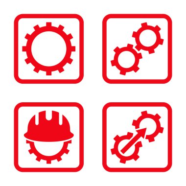 Geliştirme düz kare vektör simgesi