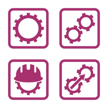 Geliştirme düz kare vektör simgesi