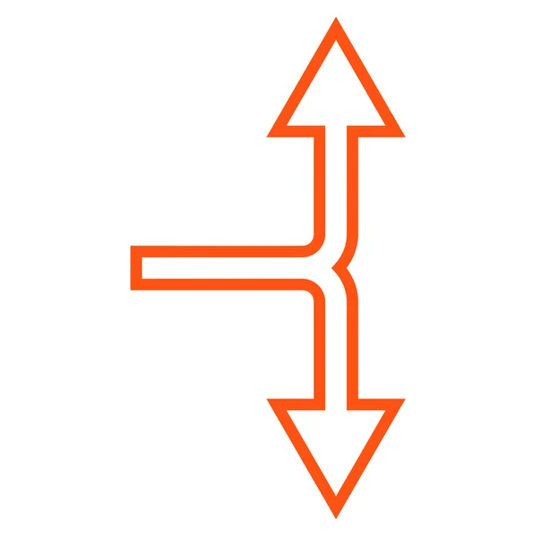 Elección de flecha hacia arriba hacia abajo Icono de vector de trazo — Vector de stock