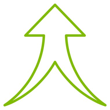 Kontur vektör simge yukarı ok birleştirme