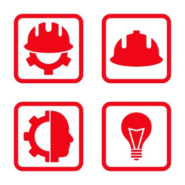 Geliştirme düz kare vektör simgesi