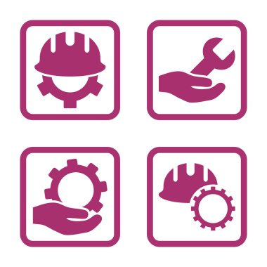 Geliştirme düz kare vektör simgesi