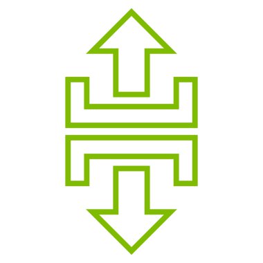 Dikey kontur vektör simgesini genişletin