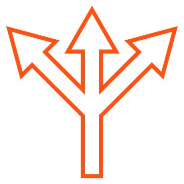 Split ok kontur vektör simgesi