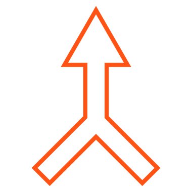 Kontur vektör simge yukarı ok birleştirmek