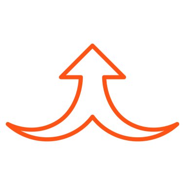 Anahat vektör simge yukarı birlikte ok