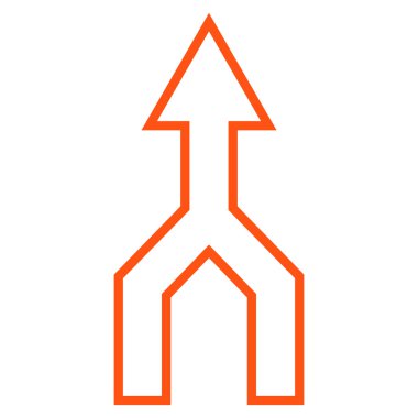 Kontur vektör simge yukarı ok birleştirmek