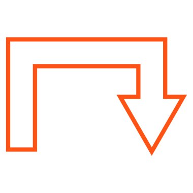 Geri anahat vektör simge açmak