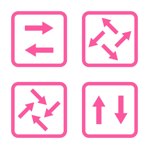 Setas de câmbio Flat Squared Vector Icon — Vetor de Stock