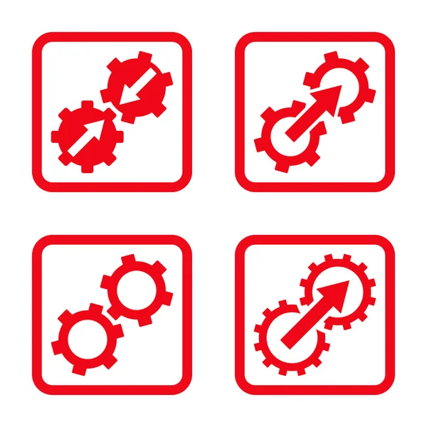 Integracji narzędzi płaskiego kwadratu wektor ikona — Wektor stockowy