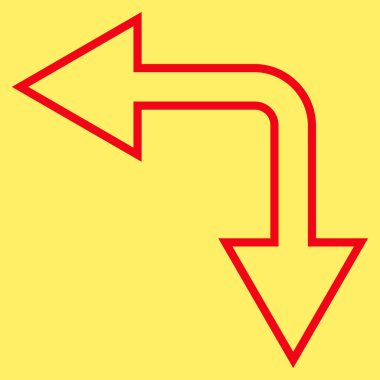 İnce çizgi vektör simgesi sol seçim ok