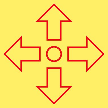 Oklar kontur vektör simge en üst düzeye çıkarmak