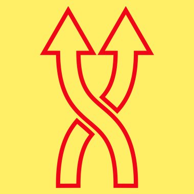 İnce çizgi vektör simge yukarı okları shuffle