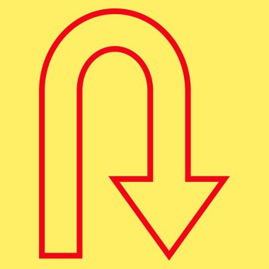 Geri anahat vektör simge açmak