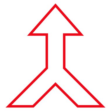 Kontur vektör simge yukarı ok birleştirmek