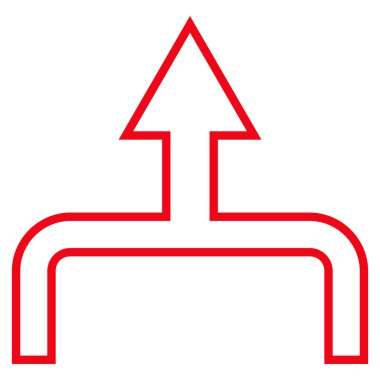 İnce çizgi vektör simge yukarı ok bağlanmak