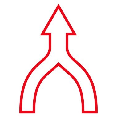 Kontur vektör simge yukarı ok bağlanmak