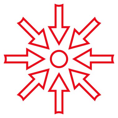 Oklar anahat vektör simge sıkıştırmak