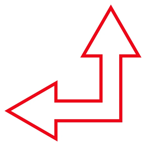 Flèche de choix vers le haut Icône vectorielle de contour gauche — Image vectorielle