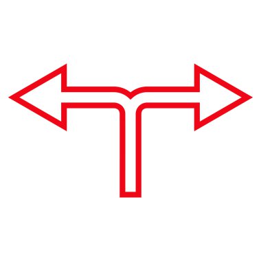 Seçimi ok sol sağ kontur vektör simgesi