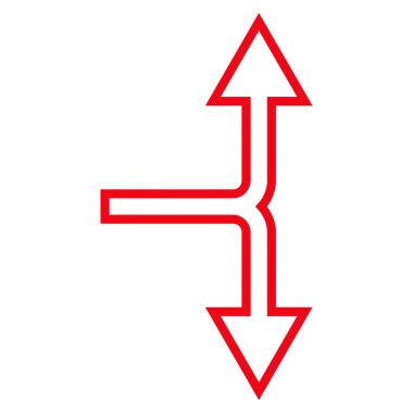 İnce çizgi vektör simgesi aşağı yukarı seçim ok