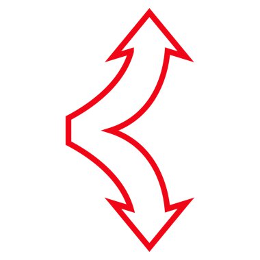 Kontur aşağı yukarı seçim okları simge vektör