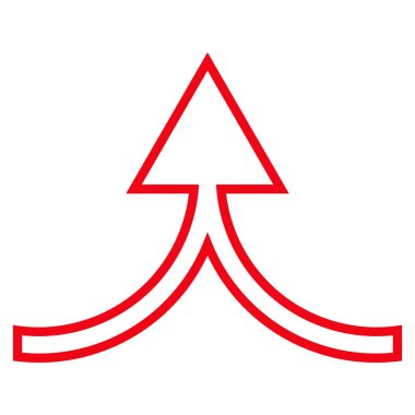 Kontur vektör simge yukarı ok bağlanmak