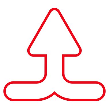 Kontur vektör simge yukarı ok birleştirmek