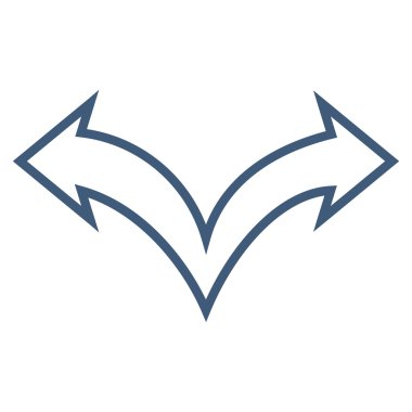 Kavşak ok sol şu ince çizgi vektör simgesi