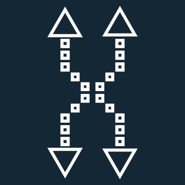 Shuffle okları dikey ince çizgi vektör simgesi