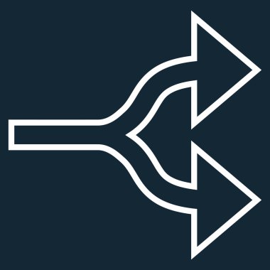 Split oklar sağ kontur vektör simgesi