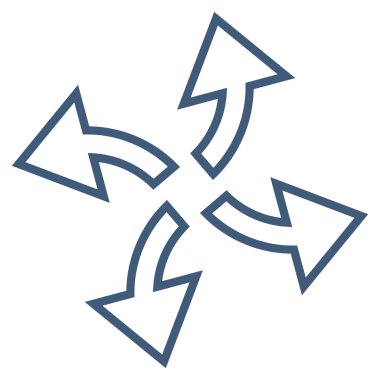 Santrifüj okları satırı vektör simgesi ince