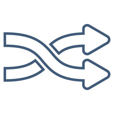 Okları yatay anahat vektör simge mix