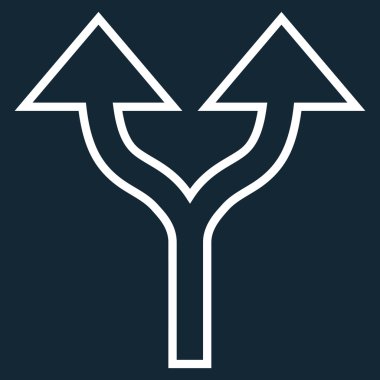 Anahat vektör simge yukarı okları bölme