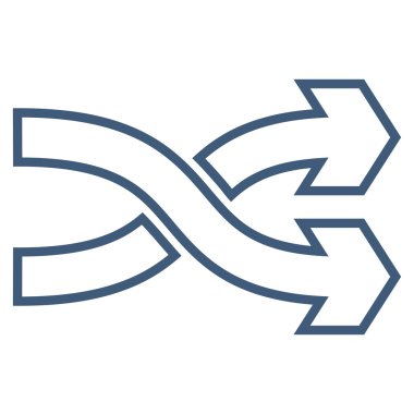 Okları yatay ince çizgi vektör simge mix