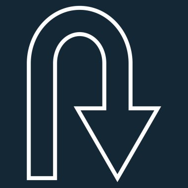 Geri anahat vektör simge açmak