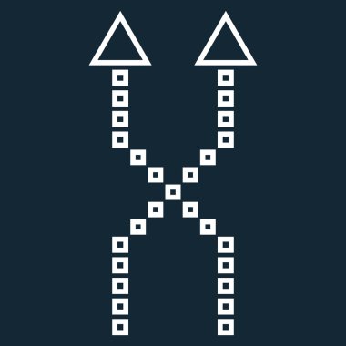 Kontur vektör simge yukarı okları shuffle