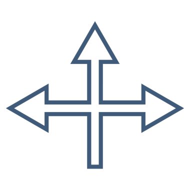 Kavşak okları vektör simge kontur