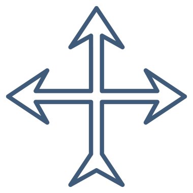 Kavşak okları kontur vektör simgesi