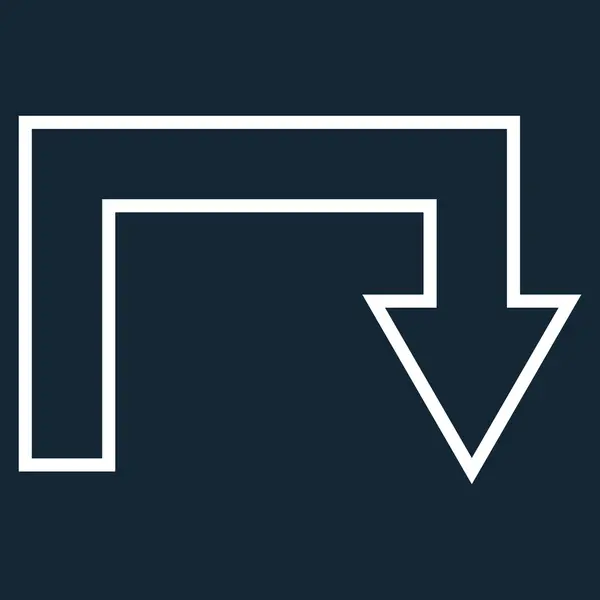 Icône de vecteur de contour de retour — Image vectorielle