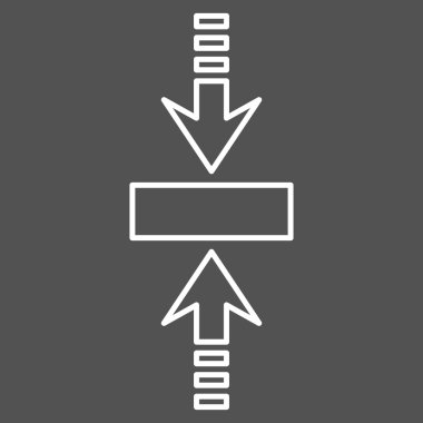 Basınç dikey ince çizgi vektör simgesi